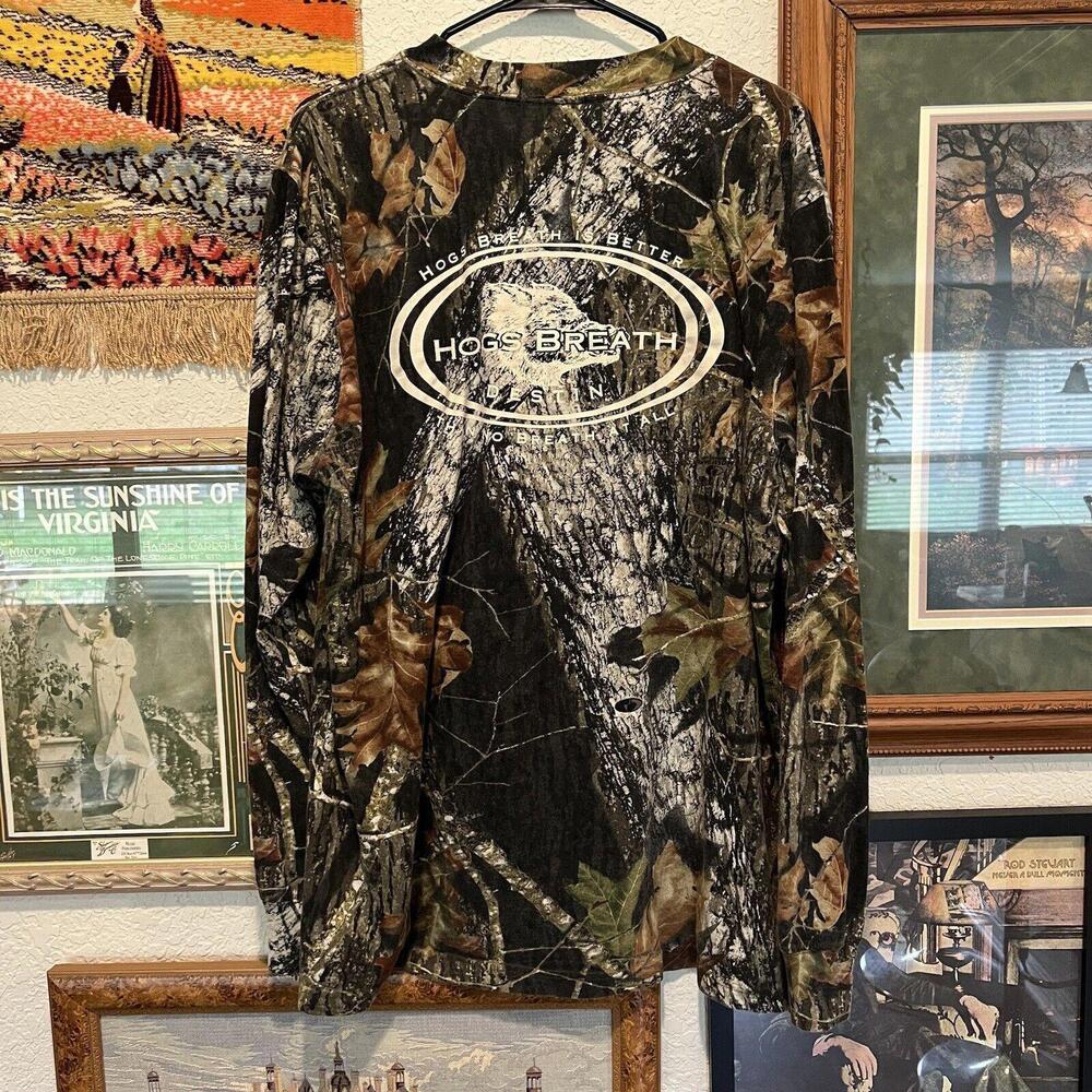Vintage 90’s Russell Sports Camo‎ Long Sleeve Shirt Size Large